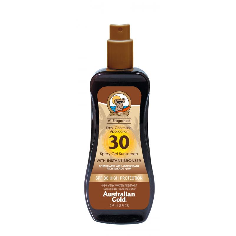 Australian Gold "Spray Gel With Bronzer SPF 30 " 237 ml