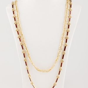 House Of Tuhina Collana Metallo Rose Red