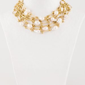 House Of Tuhina Collana Metallo Perle Barocche