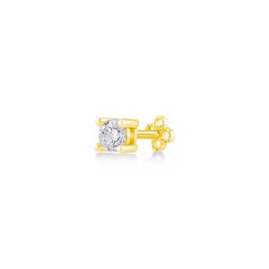 Kurshuni-"Piercing Oro 14 k- Punto luce a graffetta grande"