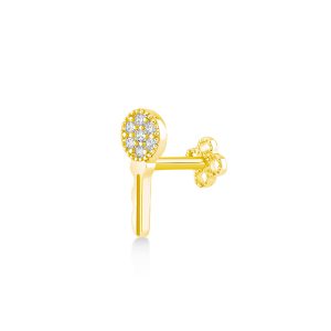 Kurshuni-"Piercing Oro 14 k- Chiave e Zirconi"