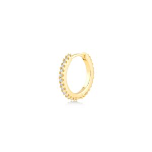 Kurshuni-"Piercing Oro 14 k - Cerchio grande con zirconi"