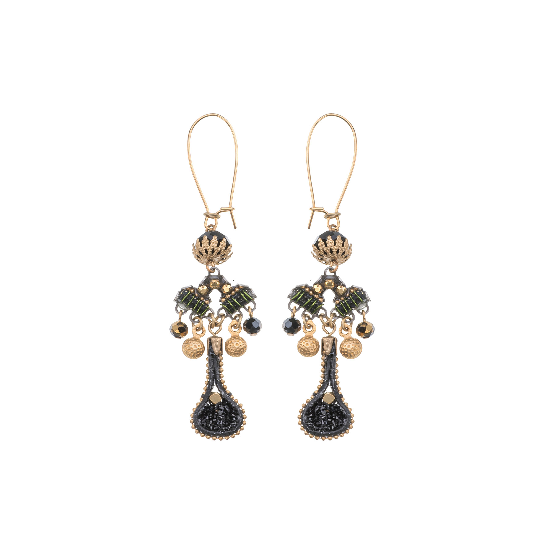 Orecchini Ayala Bar "Gilded Black Set - Vuloria Monachella"
